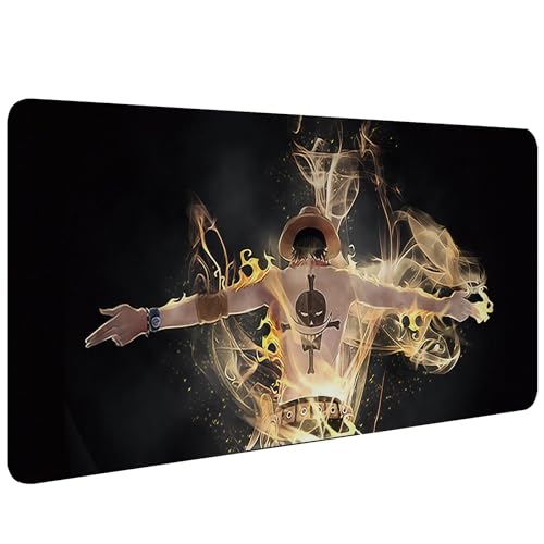 One Piece Mousepad,Anime Mousepad,Mousepad xxl Anime,40x90cm Erweitertes Großes Gaming-Mauspad,Luffy Mauspad Anime,One Piece Playmat,PQKL-party mit Rutschfester Gummiunterlage,für Arbeit und Gaming von PQKL-party