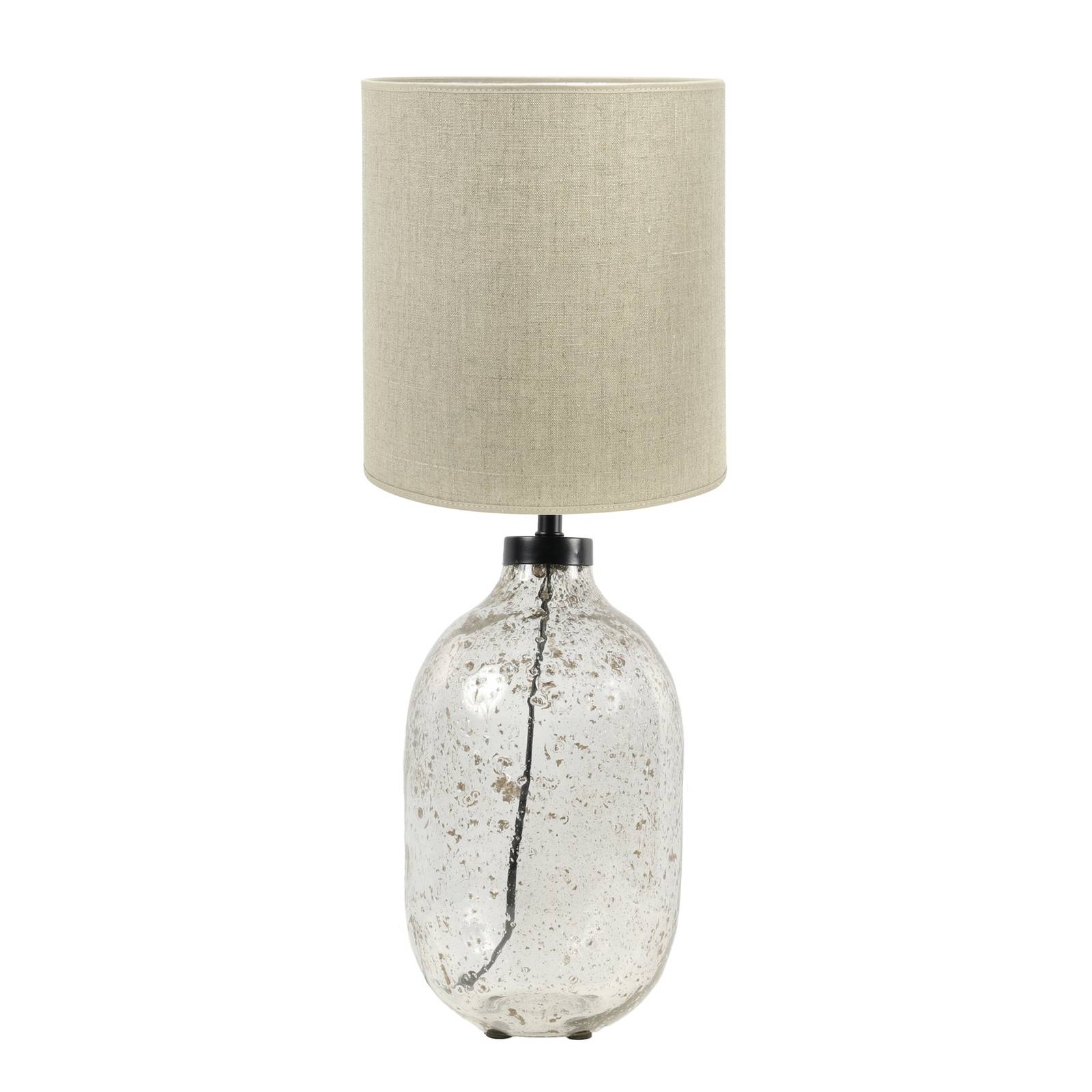 PR Home Groove Tischlampe Ø 40cm Glas/Leinen natur von PR Home