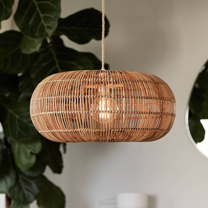 PR Home Hängeleuchte Zuri aus Rattan, Ø 51 cm von PR Home