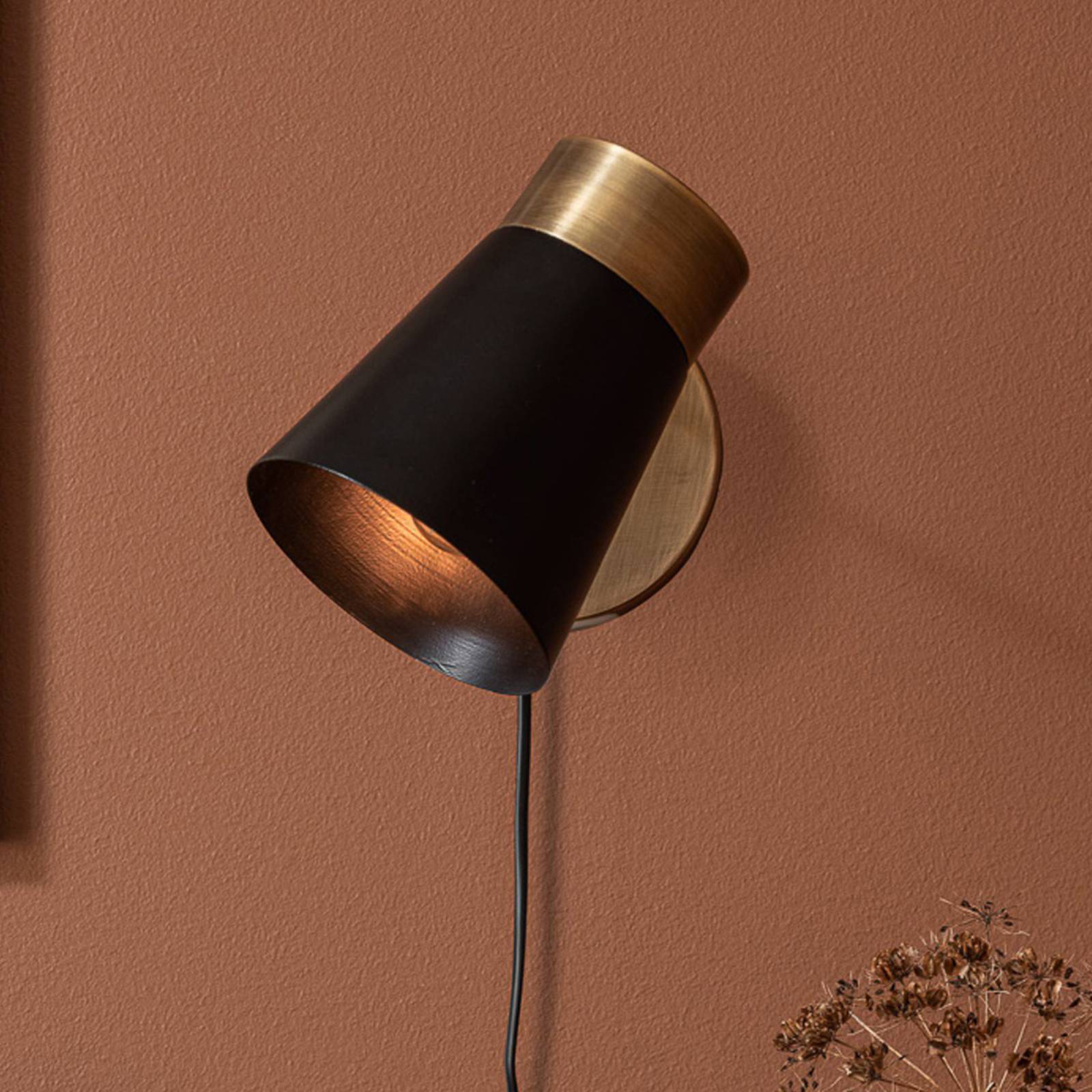 PR Home Luna Wandlampe schwarz/messing antik PR Home Luna Wandlampe schwarz/messing antik von PR Home