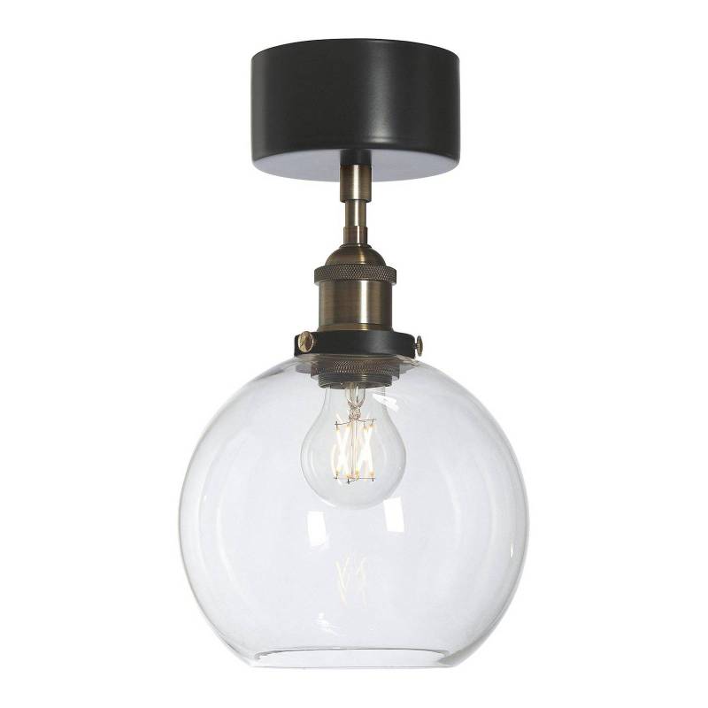 PR Home Deckenleuchte Omega, klar/messing/schwarz, Ø 20 cm von PR Home
