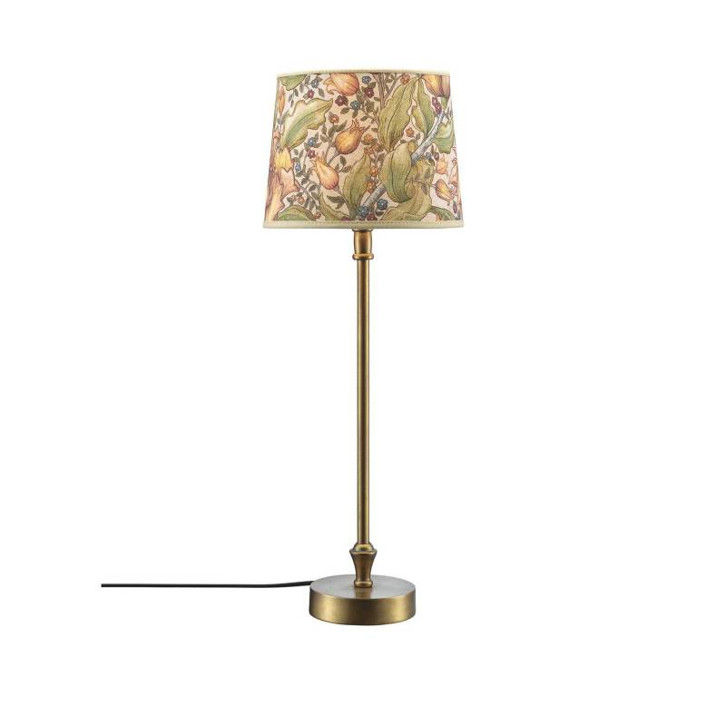 PR Home Tischleuchte Liam, messing, Schirm Sofia Theo beige von PR Home