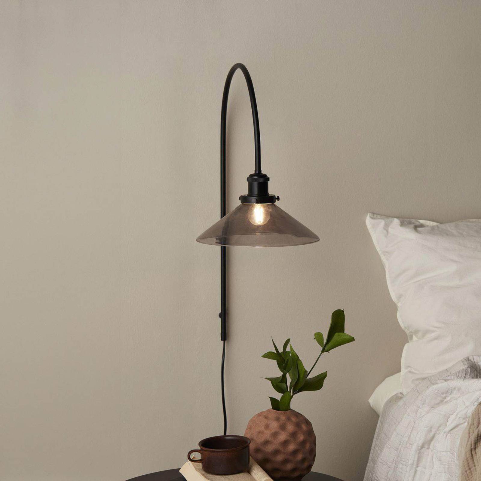 PR Home Wandleuchte August, schwarz, Glas glatt, Ø 25 cm PR Home Wandleuchte August, schwarz, Glas glatt, Ø 25 cm von PR Home