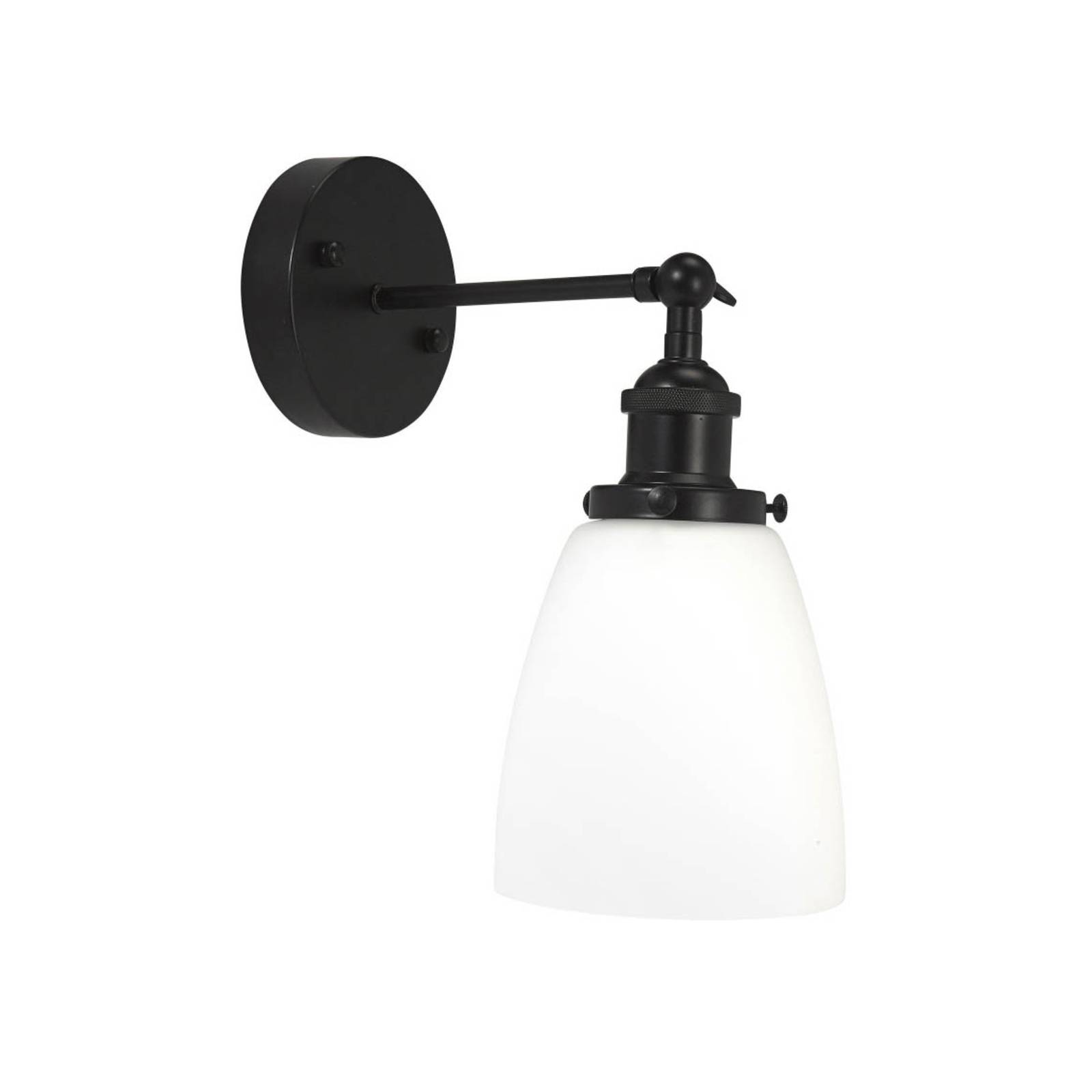 PR Home Wandleuchte Kappa, schwarz/opal, Glas, Metall PR Home Wandleuchte Kappa, schwarz/opal, Glas, Metall von PR Home