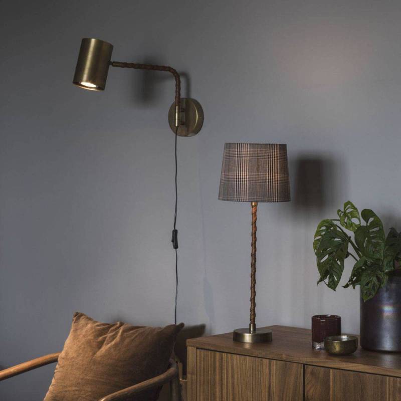 PR Home Wandleuchte Nora, Metall, messing antik, Tiefe 38 cm von PR Home