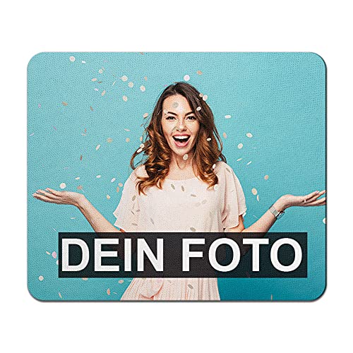 Mousepad selbst gestalten - Bedrucktes Mauspad mit eigenem Foto und Text - rutschfest, für Computer & Laptop - Kollegen, Büro, Geburtstag I Personalisierbar I Rechteck - 23cm x 19cm - Stärke 1,5mm von PR Print Royal