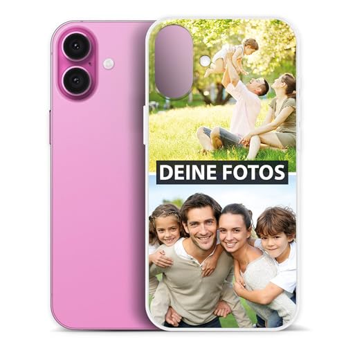 PR Print Royal Personalisierte Handyhülle für Apple iPhone iPhone 16 Plus - zum selbst gestalten mit Foto-Collage für 2 Fotos - Handyhüllen iPhone 16, Silikon Transparent - Fotogeschenk PR Print Royal Personalisierte Handyhülle für Apple iPhone iPhone 16 Plus - zum selbst gestalten mit Foto-Collage für 2 Fotos - Handyhüllen iPhone 16, Silikon Transparent - Fotogeschenk von PR Print Royal
