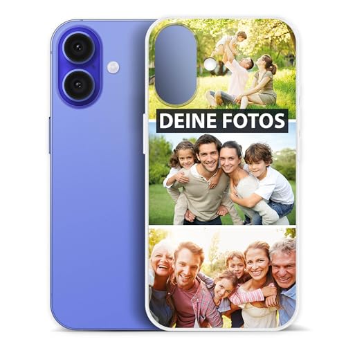PR Print Royal Personalisierte Handyhülle für Apple iPhone iPhone 16 - zum selbst gestalten mit Foto-Collage für 3 Fotos - Handyhüllen iPhone 16, Silikon Transparent - Fotogeschenk PR Print Royal Personalisierte Handyhülle für Apple iPhone iPhone 16 - zum selbst gestalten mit Foto-Collage für 3 Fotos - Handyhüllen iPhone 16, Silikon Transparent - Fotogeschenk von PR Print Royal
