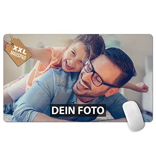 PR Print Royal XXL Mousepad mit Foto und Text selbst gestalten - Gaming Pads, Schreibtischunterlage, Personalisierte Geschenke für Gamer, Geschenk für Freund, Büro | Großes Mousepad 600 x 350 mm von PR Print Royal