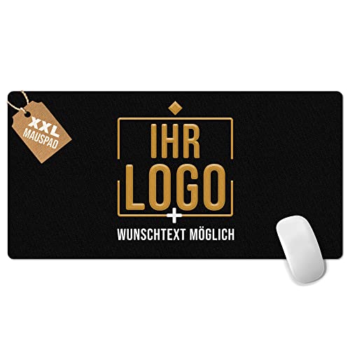 PR Print Royal XXL Mousepad mit Logo und Text selbst gestalten - Personalisierte Geschenke für Chef und Kollegen, Schreibtischunterlagen selbst gestalten, Büro Zubehör | Großes Mauspad 800 x 400 mm von PR Print Royal