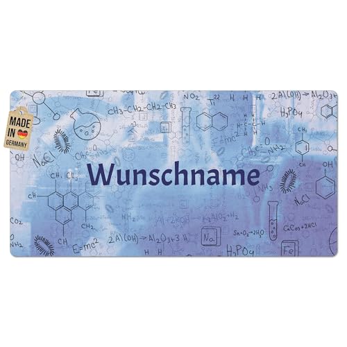 Pr Print Royal Schreibtischunterlage selbst gestalten mit Name - Chemische Elemente - Waschbar, Personalisierte Geschenke zur Einschulung | 80x40 cm, Rutschfest von PR Print Royal