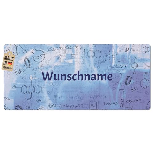 Pr Print Royal Schreibtischunterlage selbst gestalten mit Name - Chemische Elemente - Waschbar, Personalisierte Geschenke zur Einschulung | 90x40 cm, Rutschfest von PR Print Royal