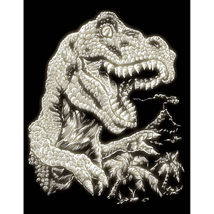 PRACHT® Creatives Kratzbild Tyrannosaurus leuchtende Farbe von PRACHT® Creatives