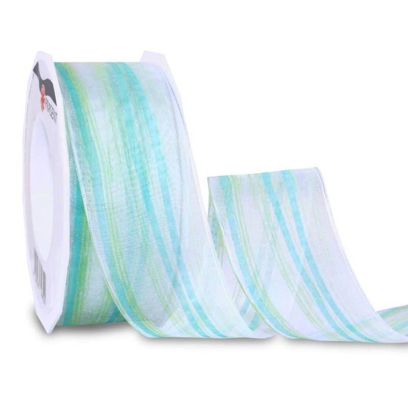 PRÄSENT Geschenkband Borneo 20 mm x 20 m blau von PRÄSENT