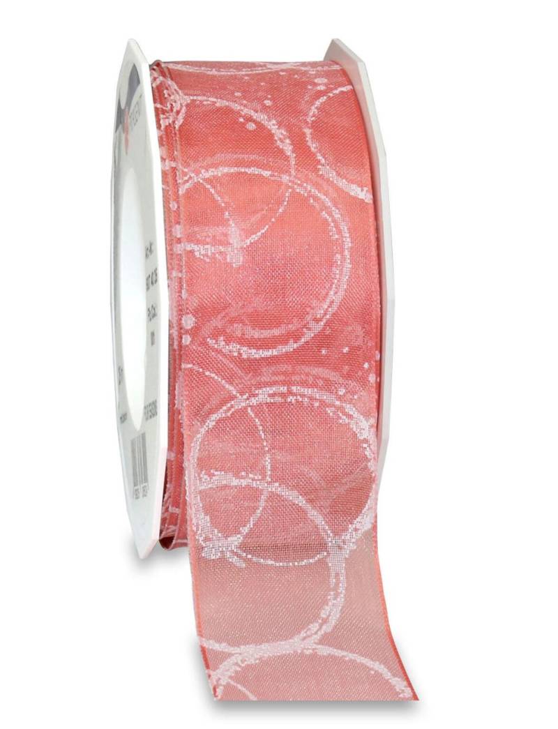 PRÄSENT Geschenkband Namur 40 mm x 20 m coral von PRÄSENT