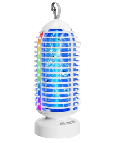 Insektenvernichter Akku, 4000mAh Mückenlampe Campinglampe with RGB Licht, Mückenabwehr Outdoor USB Fliegenfalle, IP65 Insektenvernichter Elektrisch Tragbare für Innen Gärten Camping Insektenvernichter Akku, 4000mAh Mückenlampe Campinglampe with RGB Licht, Mückenabwehr Outdoor USB Fliegenfalle, IP65 Insektenvernichter Elektrisch Tragbare für Innen Gärten Camping von PRANITE