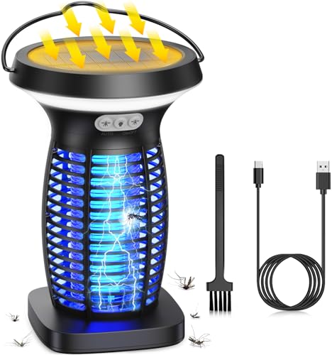 PRANITE Insektenvernichter Elektrisch, UV Mückenlampe, Solarer Elektrischer Insektenvernichter, 3 in 1 Wiederaufladbar Fliegenfalle Elektrisch, Insektenlampe für Innen Aussen Küche Garten Camping PRANITE Insektenvernichter Elektrisch, UV Mückenlampe, Solarer Elektrischer Insektenvernichter, 3 in 1 Wiederaufladbar Fliegenfalle Elektrisch, Insektenlampe für Innen Aussen Küche Garten Camping von PRANITE