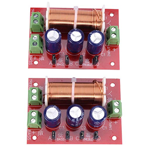 2 Stück, 400 W, Frequenzteiler, 2 Wege, Hochtöner, niedrige Lautsprecher, Frequenzteiler, für 2 – 16 Ohm von PRATYAHARA