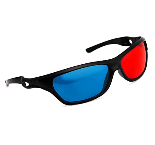 PRECORN 3D Brille rot/Cyan hochwertige 3D Brille (3D-Anaglyphenbrille) für 3D PC-Spiele Filme UVM. von PRECORN