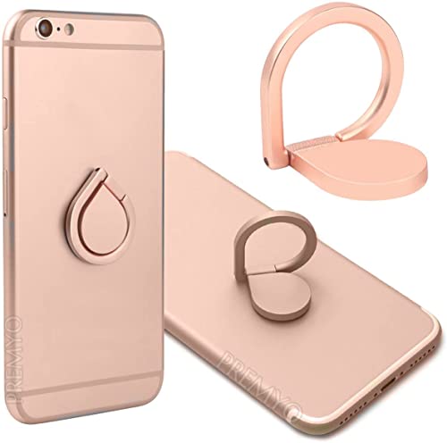 PREMYO Handy Fingerhalter mit 360° Drehfunktion in Roségold. Handy Ring für eine komfortable Einhandbedienung von PREMYO