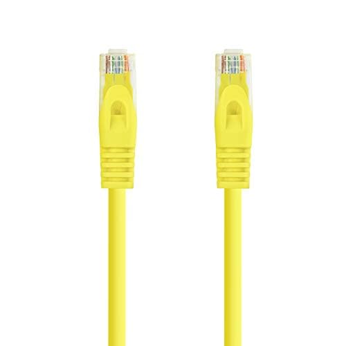 Ethernet-Netzwerkkabel RJ45 LSZH Cat.6A UTP, AWG24, 100% Kupfer, halogenfrei, gelb, 50 cm von PRENDELUZ