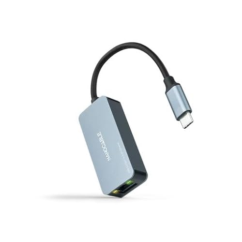 Ethernet USB-C 3.2 Gen1 Konverter, 2,5 G, Grau, 15 cm, kabellos Ethernet USB-C 3.2 Gen1 Konverter, 2,5 G, Grau, 15 cm, kabellos von PRENDELUZ