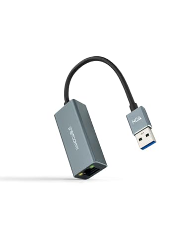 Gigabit-Konverter USB 3.0 auf Ethernet, 10/100/1000 Mbit/s, 0,15 m, Aluminium, Grau von PRENDELUZ