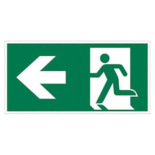 PRENDELUZ Aufkleber für Notbeleuchtung, Pfeil links, 200 x 75 mm, ideal für Beschilderung und Sicherheit bei Notausgängen. von PRENDELUZ