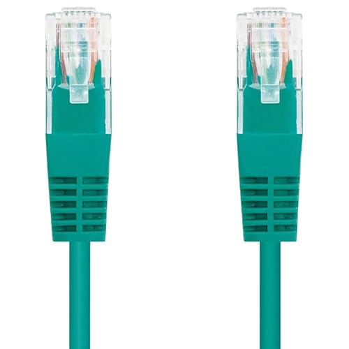 PRENDELUZ Cat.5e AWG24 UTP-Netzwerkkabel, 0,5 m, Grün, ideal für Ethernet-Verbindungen und lokale Netzwerke. von PRENDELUZ