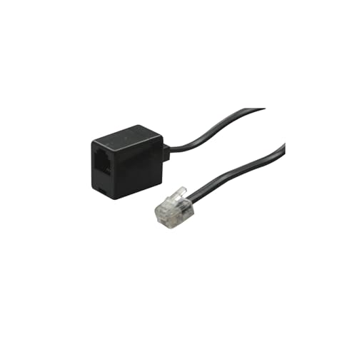 PRENDELUZ Telefonkabel RJ11 Stecker 6P4C auf Buchse 6P4C 2,1m schwarz PRENDELUZ Telefonkabel RJ11 Stecker 6P4C auf Buchse 6P4C 2,1m schwarz von PRENDELUZ