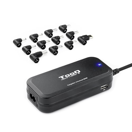 PRENDELUZ TooQ TQLC-90BS02AT Universal-Ladegerät, 90 W, automatisches Ladegerät mit 2 USB-Ports und 12 kompatiblen Anschlüssen, ideal zum schnellen und effizienten Laden verschiedener Geräte. PRENDELUZ TooQ TQLC-90BS02AT Universal-Ladegerät, 90 W, automatisches Ladegerät mit 2 USB-Ports und 12 kompatiblen Anschlüssen, ideal zum schnellen und effizienten Laden verschiedener Geräte. von PRENDELUZ