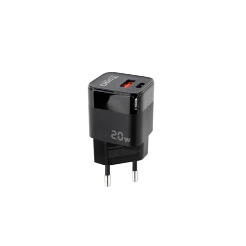 PRENDELUZ Tooq USB-C-Wandladegerät PD + USB-A QC, 20 W, Schwarz PRENDELUZ Tooq USB-C-Wandladegerät PD + USB-A QC, 20 W, Schwarz von PRENDELUZ