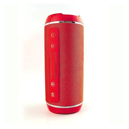 PRENDELUZ Tragbarer kabelloser Lautsprecher mit Bluetooth, Radio, Micro-SD-Kartenleser, Rot PRENDELUZ Tragbarer kabelloser Lautsprecher mit Bluetooth, Radio, Micro-SD-Kartenleser, Rot von PRENDELUZ