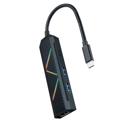 PRENDELUZ USB-C-Hub mit 2 USB-A-Anschlüssen, USB-C zum Laden und HDMI-Ausgang, ideal für den Anschluss mehrerer Geräte und Datenübertragung. PRENDELUZ USB-C-Hub mit 2 USB-A-Anschlüssen, USB-C zum Laden und HDMI-Ausgang, ideal für den Anschluss mehrerer Geräte und Datenübertragung. von PRENDELUZ