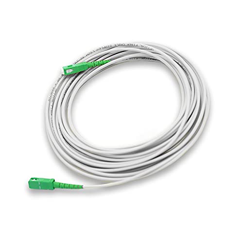 PRENDELUZ Universal-Glasfaserkabel - Weiß SC/APC auf SC/APC Simplex 9/125, kompatibel mit Telekom Deutschland, O2, Vodafone, 1&1, Easy, PYUR, M-Net. (1 m) von PRENDELUZ