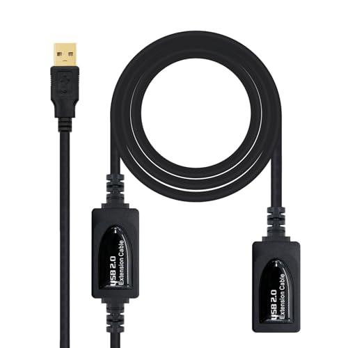 PRENDELUZ Verstärktes USB 2.0-Kabel, 15 m, Typ A/M-H, ideal für Geräteverbindungen über große Entfernungen und Datenübertragung. von PRENDELUZ