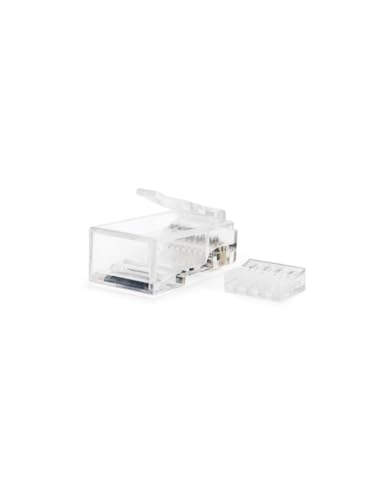 RJ45-Stecker Cat.6, 8 Drähte (100 Stück/Beutel) – ideal für Ethernet-Netzwerke und Hochgeschwindigkeitsverbindungen. von PRENDELUZ