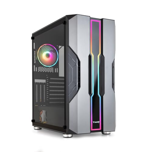 Semiture Gaming-Gehäuse TQGCC103-B 'NIGHTCITY' schwarz TOOQ 2 x 120 mm ARGB (Kühler 175 mm max.) von PRENDELUZ