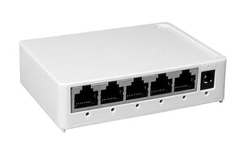 Switch Ethernet - Gerät mit 5 Anschlüssen, Geschwindigkeit von 10/100/1000 Mbit/s für schnelle und stabile Netzwerkverbindung* von PRENDELUZ