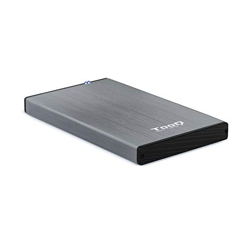 TooQ Externes 2,5-Zoll-SATA-Gehäuse in elegantem Grau, mit USB 3.0/3.1-Konnektivität, ideal zur schnellen und effizienten Erweiterung Ihres Gerätespeichers. von PRENDELUZ