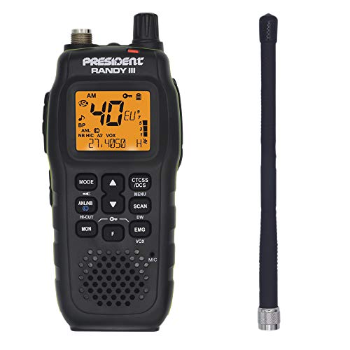 Tragbares CB-Radio President RANDY III AM / FM, Roger Beep, ASC, ANL, NB, HI-CUT, CTCSS / DCS, Batterie Tragbares CB-Radio President RANDY III AM / FM, Roger Beep, ASC, ANL, NB, HI-CUT, CTCSS / DCS, Batterie von PRESIDENT