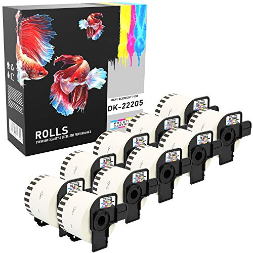 10 Rollen DK-22205 62mm x 30.48m Endlos-Etiketten kompatibel für Brother P-Touch QL-500 QL-550 QL-560 QL-570 QL-580N QL-700 QL-720NW QL-800 QL-810W QL-820NWB QL-1050 QL-1060N QL-1100 QL-1110NWB 10 Rollen DK-22205 62mm x 30.48m Endlos-Etiketten kompatibel für Brother P-Touch QL-500 QL-550 QL-560 QL-570 QL-580N QL-700 QL-720NW QL-800 QL-810W QL-820NWB QL-1050 QL-1060N QL-1100 QL-1110NWB von PRESTIGE CARTRIDGE