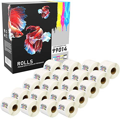 20 Rollen SLP-SRL 54mm x 101mm (220 Etiketten/Rolle) Etiketten kompatibel für Seiko Smart SLP Pro Plus 100 120 200 220 240 410 420 430 440 450 von PRESTIGE CARTRIDGE