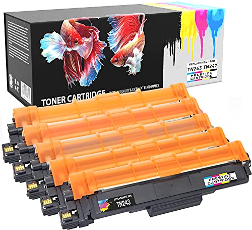 PRESTIGE CARTRIDGE Set 5 Toner mit CHIP kompatibel zu TN-243 TN-247 Brother DCP-L3510CDW DCP-L3550CDW HL-L3210CW HL-L3230CDW MFC-L3710CW MFC-L3750CDW MFC-L3770CDW von PRESTIGE CARTRIDGE