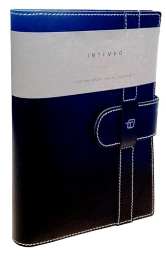 Intempo 2025-12 Monate Tageskalender Belt aus schwarzem Leder 15 x 21 cm für den täglichen Gebrauch, Büro, Reisen - Innen austauschbar von PRESTIGE & DELUXE