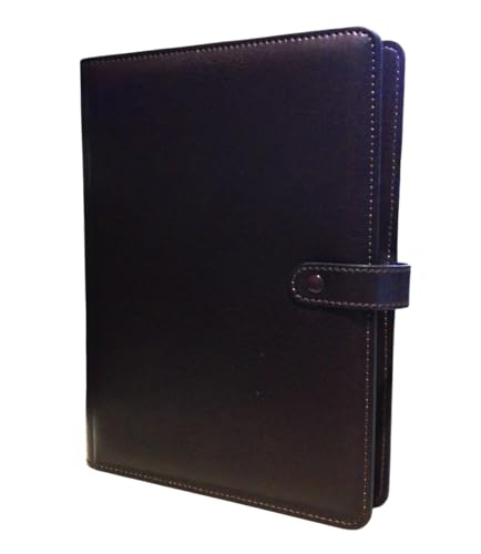Intempo Terminkalender 2025 mit 6 Ringen – 12 Monate Wochenansicht aus braunem Leder 15 x 21 cm für den täglichen Gebrauch, Büro, Reisen – Innen austauschbar von PRESTIGE & DELUXE