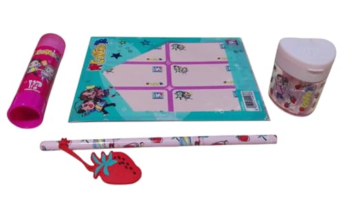PRESTIGE & DELUXE Schreibset für die Schule Me gegen Te Rosa Fuchsia Glitzer – für Kinder mit Bleistift, Kleber, Anspitzer und Aufklebern zum Personalisieren von Büchern PRESTIGE & DELUXE Schreibset für die Schule Me gegen Te Rosa Fuchsia Glitzer – für Kinder mit Bleistift, Kleber, Anspitzer und Aufklebern zum Personalisieren von Büchern von PRESTIGE & DELUXE