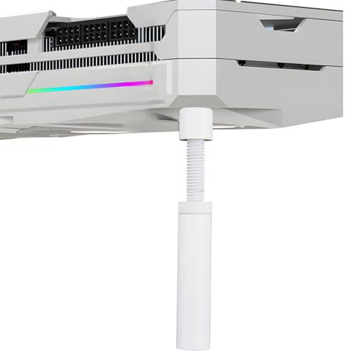 Grafikkarten-Halterung, weiß, verstellbarer GPU-Sag-Halter, Aluminiumlegierung, GPU-Ständer für Grafikkarte, verstellbare Höhe 74–120 mm, magnetische Basis, rutschfeste GPU-Unterstützung für stabile von PRETTI