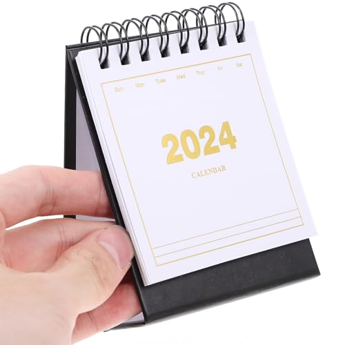 Mini-Tischkalender 2023–2024 Kleiner Tischkalender Dekorativer Monatskalender Dekoration Für Zuhause Und Büro von PRETYZOOM
