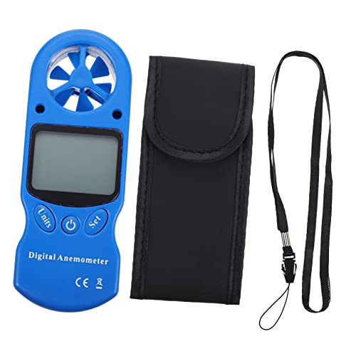 PRETYZOOM 1 Stück Handthermometer und Hygrometer Temperaturmessgerät tester Wind messen Mini Windgeschwindigkeitsmessung Anemometer wetterstationen Windmessung Luftmessung Plastik Blue von PRETYZOOM